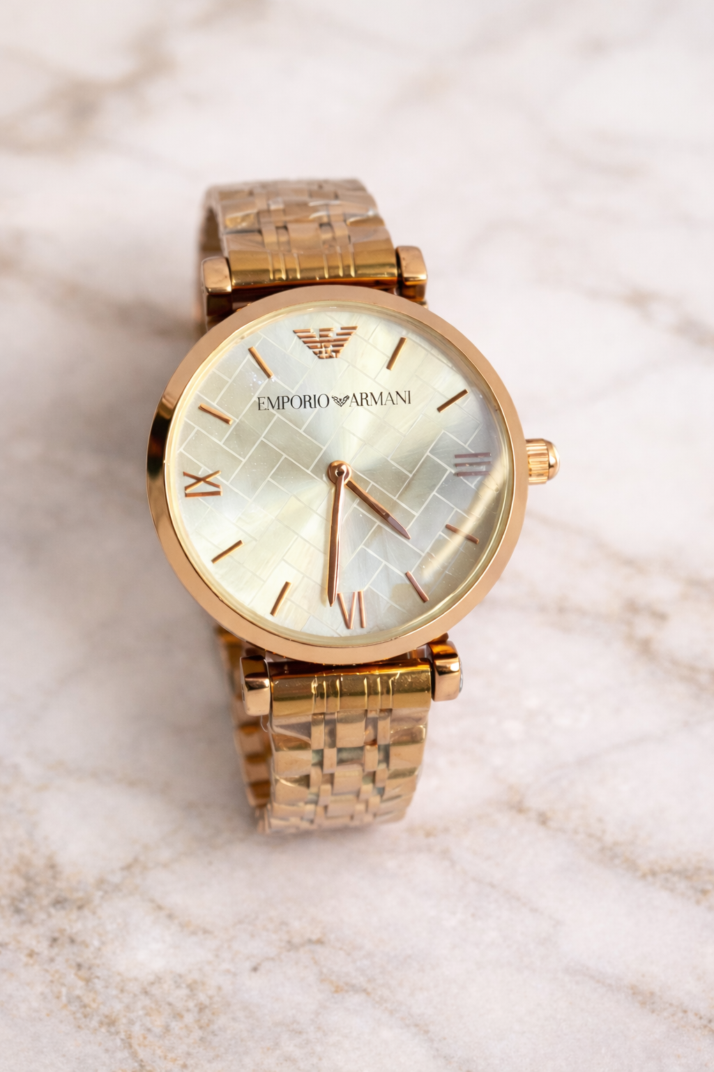Luxury Gold Dial Stainless Steel Watch for Women