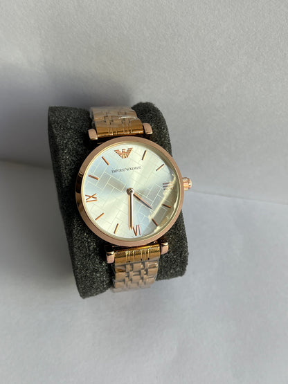 Luxury Gold Dial Stainless Steel Watch for Women
