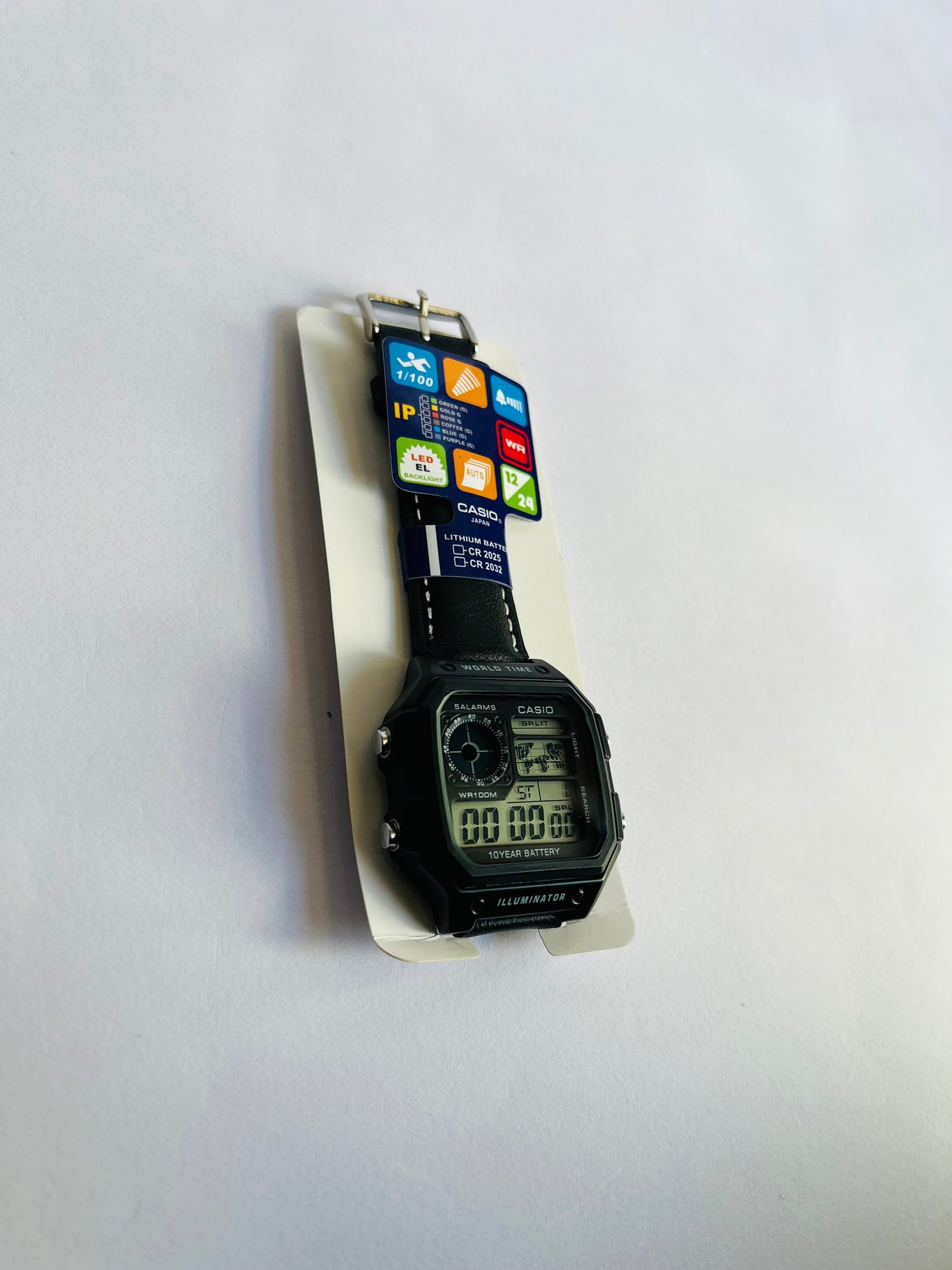 ET Rugged Digital Sports Watch with World Time & Illuminator